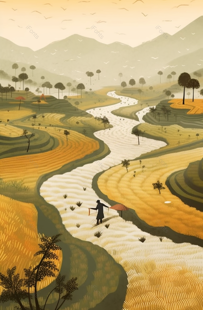 春分一个农民伯伯在一个人插秧壁纸插画,插画/手绘图,插画/手绘图库,插画/手绘图下载,插画/手绘